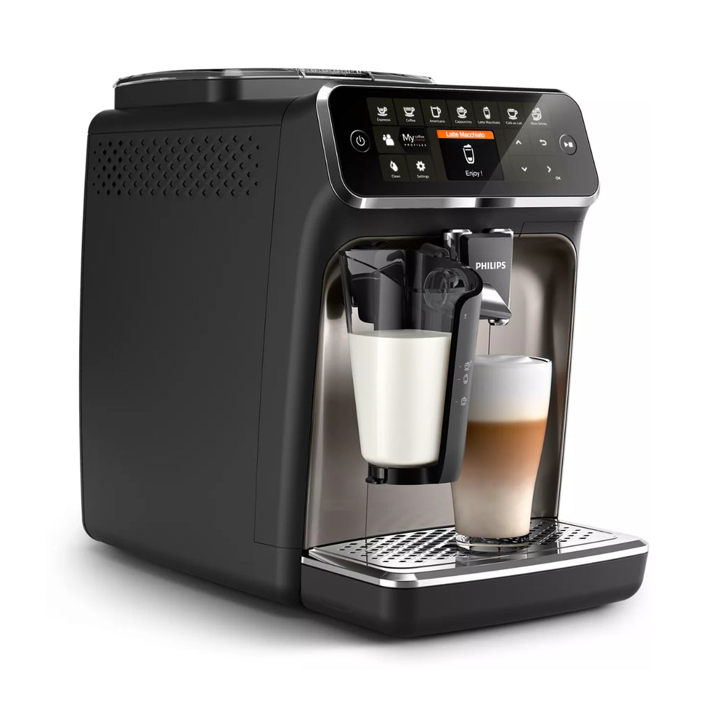 PHILIPS 3200 Series Fully Automatic Espresso Machine, Classic Milk Frother,  4 Coffee Varieties, Intuitive Touch Display, 100% Ceramic Grinder, AquaClean  Filter, Aroma Seal, Black (EP3221/44)