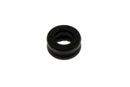 A close-up of the DeLonghi Parts: Generator Gasket, model 5313228791, a small, black, circular rubber grommet with a hole in the center, isolated on a white background.