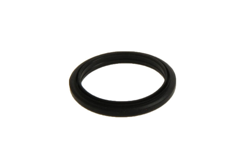 A close-up image of a single black rubber O-ring with a circular shape, isolated on a white background. The DeLonghi Parts: Brewing Gasket AS00005075 has a smooth surface and appears to be designed for sealing or gasket purposes in DeLonghi brewing applications.