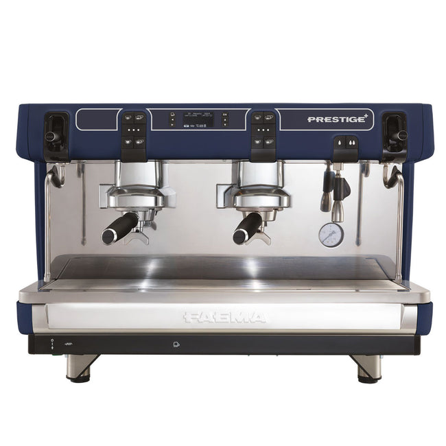 Faema Prestige Plus 2 Group Head Tall Cup Autosteam Espresso Machine F01-UQ210T2BTDDGA (Indigo Blue)