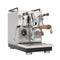 Introducing the Profitec Jump Heat Exchanger Espresso Machine with E61 Group Head & PID Temperature Control by Profitec. This sleek, modern design features stainless steel construction, wooden handles, two levers, and a discreet display for the pressure gauge. Additionally, it includes a multifunction switch and a convenient drip tray at the bottom.