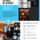 Explore the Keurig K2550 K-Cup® Commercial Brewing System, designed for medium to large businesses. It provides versatile installation options and includes a touch screen interface with a "Strong Brew" feature for more robust beverages. Experience variety with the Brew Over Ice function and choose the plumbed-in model for convenience.