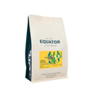 Equator Coffee Roasters' Sweet Justice, a 908g bag with colorful abstract art, offers cocoa and toffee notes. This organic medium-dark roast is perfect for espresso enthusiasts.