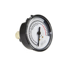 The DeLonghi 5513201039 pressure gauge from the La Specialista line is a round black and white instrument featuring a dial with a grey-shaded area to indicate the optimal zone. The gauge is branded with "DeLonghi" and has a precise pointer needle prominently displayed on the lower part of the dial.