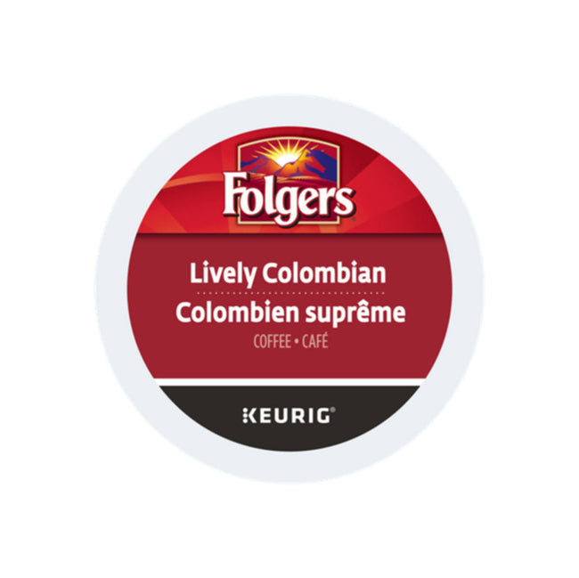 Folgers Gourmet Selections: Lively Colombian K-Cup® Pods (Box of 24) - Best Before June 27, 2024