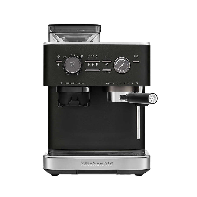 KitchenAid Semi Automatic Espresso Machine with Burr Grinder KES6551BK (Cast Iron Black)