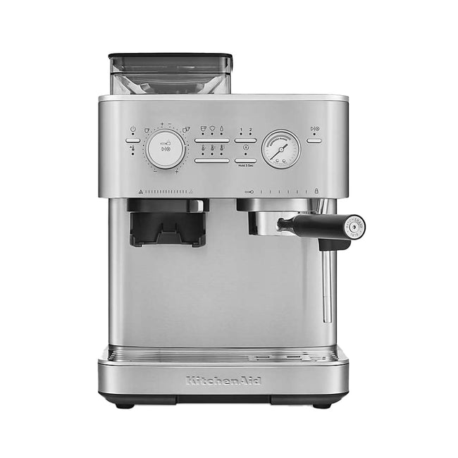 KitchenAid Semi Automatic Espresso Machine with Burr Grinder KES6551SX (Brushed Stainless Steel)