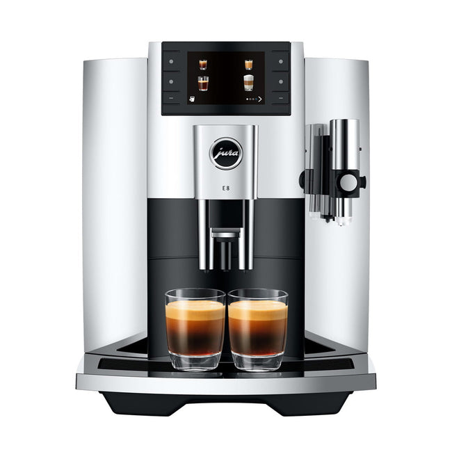 Jura E8 Chrome Automatic Coffee Machine 15646 (Latest Version)