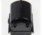 This is a DeLonghi Glass Nozzle 53132C8163, a sleek black, rectangular electrical component with a rounded top and two protruding connectors. The shiny surface has a reflective finish similar to that of the DeLonghi Magnifica. It also features mounting brackets on either side, and it is presented against a plain white background.