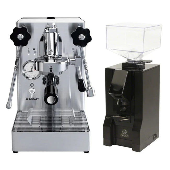 Lelit Mara X  Heat-Exchange E61 Espresso Machine with PID PL62X and Eureka Mignon Facile (Black) Grinder Value Bundle