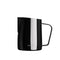 A sleek, black metal Normcore Milk Pitcher 600 mL with a glossy finish, stainless steel construction, a spout for precise pouring, and a sturdy handle. The word "Normcore" is printed near the base of the pitcher. The background is white.